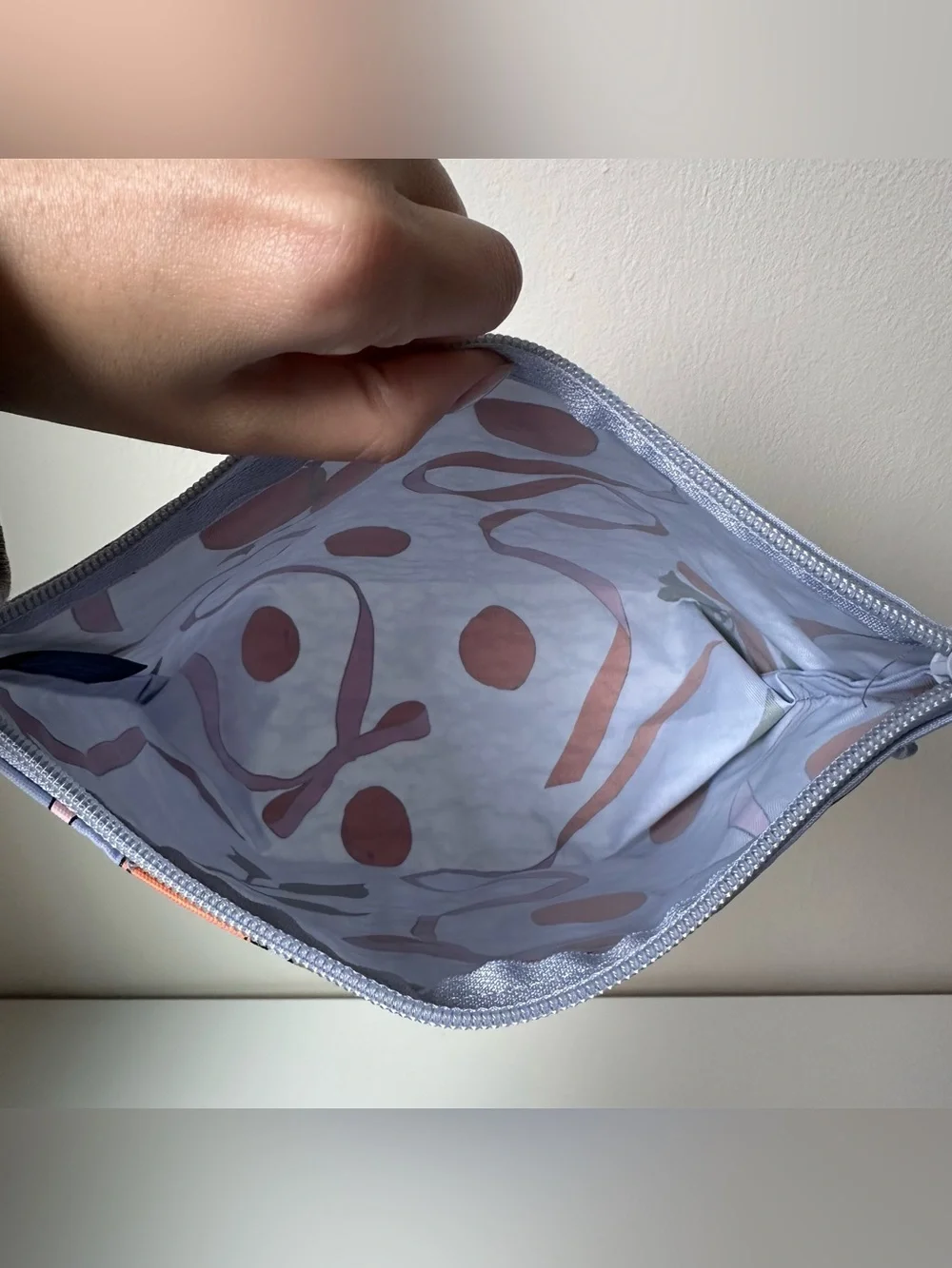 BAGGU Apricot and Ribbons Medium Go Pouch